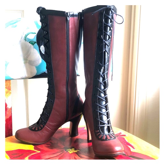 fluevog lace up boots